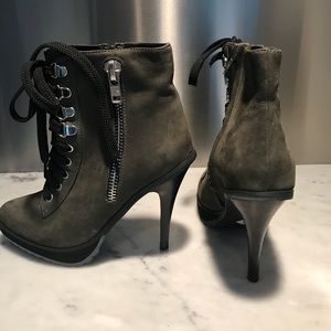 Platform stiletto combat booties size 36